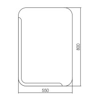 Зеркало MIXLINE "Алькон" 550*800 (ШВ) (гор/верт крепеж)