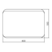 Зеркало MIXLINE "Алькон" 550*800 (ШВ) (гор/верт крепеж)