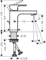 Смеситель для раковины Hansgrohe Vernis Shape 71561670 черный