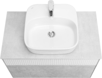 Тумба с раковиной AQUATON Марбл 80 слэйт, белая матовая, раковина 1WH501709