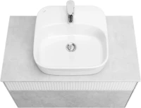 Тумба с раковиной AQUATON Марбл 80 слэйт, белая матовая, раковина 1WH501709