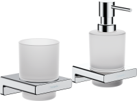 Набор Дозатор Hansgrohe AddStoris 41745000 хром + Стакан 41749000 хром
