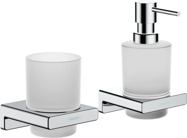 Набор Дозатор Hansgrohe AddStoris 41745000 хром + Стакан 41749000 хром