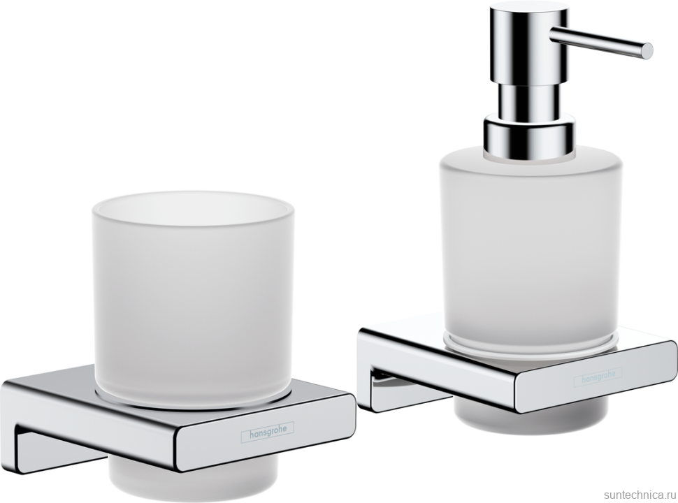 Набор Дозатор Hansgrohe AddStoris 41745000 хром + Стакан 41749000 хром