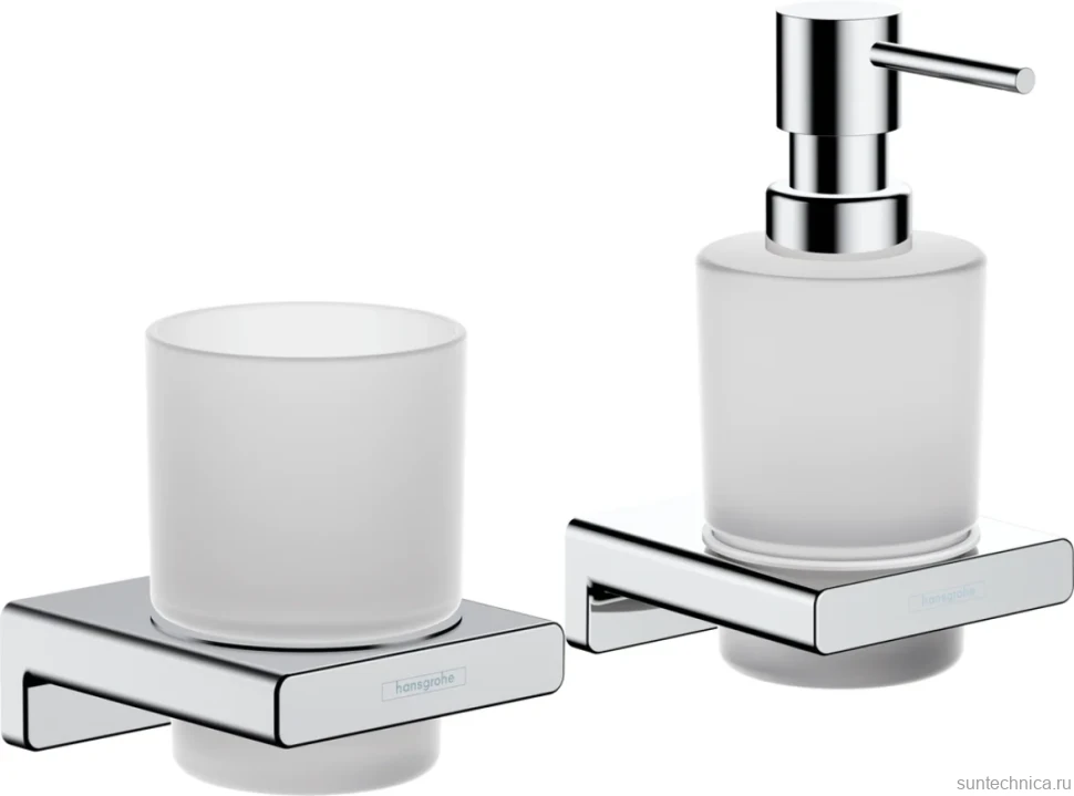 Набор Дозатор Hansgrohe AddStoris 41745000 хром + Стакан 41749000 хром