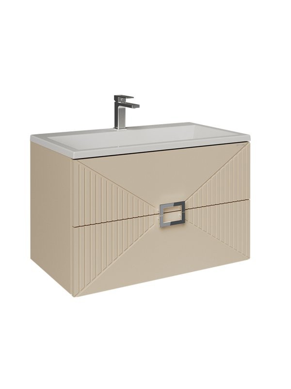 Тумба с раковиной Grossman Луксор 60 матовая бежевая