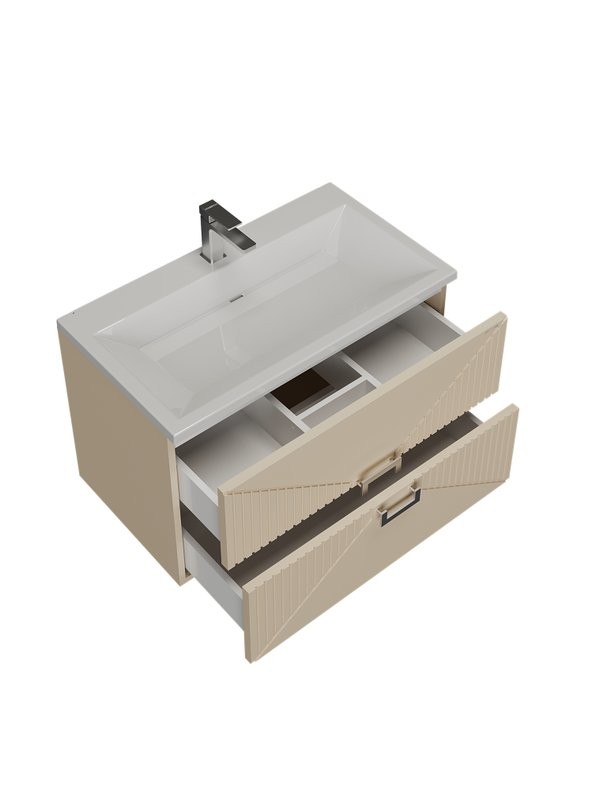 Тумба с раковиной Grossman Луксор 60 матовая бежевая