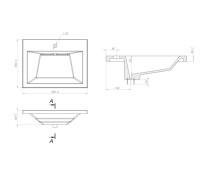 Тумба с раковиной Grossman Луксор 60 матовая бежевая