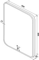 Мебель для ванной комнаты Runo Андорра 85 белая матовая, черная, раковина Ovale 50