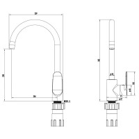 Смеситель для кухни AQUATEK Ника AQ1882BGM оружейная сталь