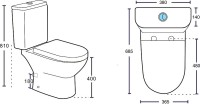 Унитаз-компакт напольный Aquanet Ray-C 326011 безободковый, бачок 326012
