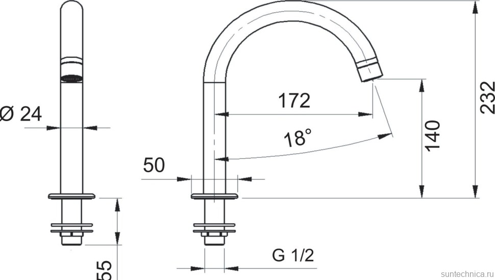 Смеситель для раковины Remer Absolute V57