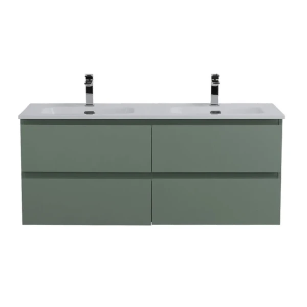 Тумба под раковину без столешницы BelBagno Kraft 120 подвесная, матовая еловая, для двоих