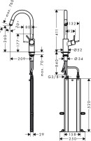Смеситель для кухни Hansgrohe Talis M52 73864000 хром