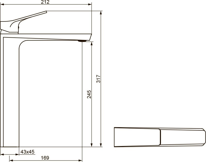 Смеситель для раковины Damixa Urban DX9502203 черный