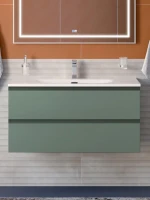 Тумба с раковиной BelBagno Kraft 100 подвесная, матовая еловая, раковина bb-8099-100