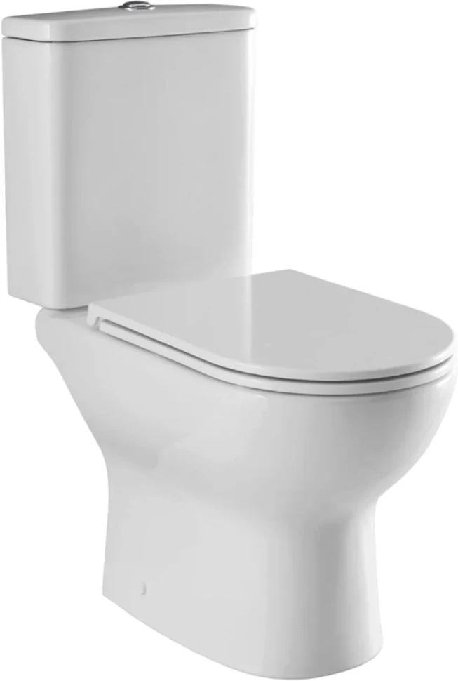 Унитаз-компакт напольный Aquanet Logan 00343423 безободковый, бачок 00343424