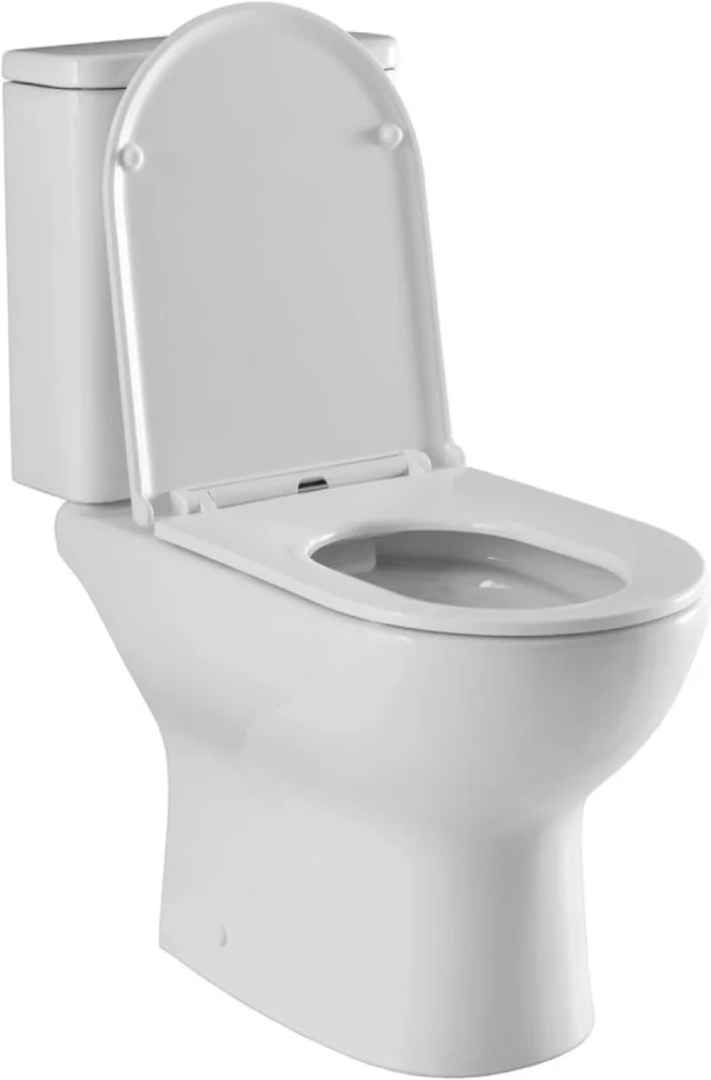 Унитаз-компакт напольный Aquanet Logan 00343423 безободковый, бачок 00343424