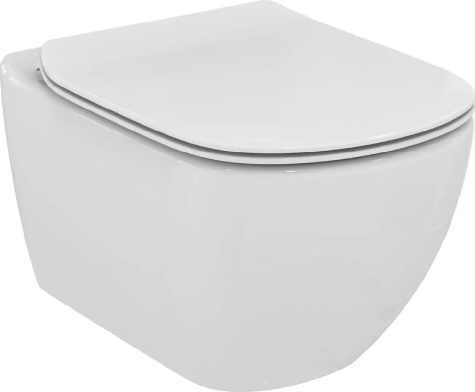 Комплект Унитаз подвесной Ideal Standard Tesi + Крышка T352701 с микролифтом, петли хром + Инсталляция Geberit Duofix Delta 458.124.21.1 3 в 1 с кнопкой смыва, хром