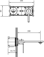 Смеситель для раковины AltroBagno Юнион 010511BG С ВНУТРЕННЕЙ ЧАСТЬЮ, матовое золото Смеситель для раковины AltroBagno Юнион 010511BG С ВНУТРЕННЕЙ ЧАСТЬЮ, матовое золото