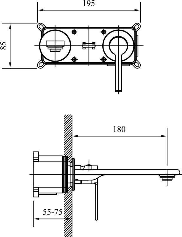 Смеситель для раковины AltroBagno Юнион 010511BG С ВНУТРЕННЕЙ ЧАСТЬЮ, матовое золото