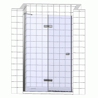Душевая дверь в нишу Ravak Chrome CSD2-100 Transparent, профиль белый