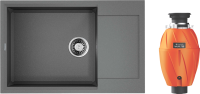 Комплект Мойка Omoikiri Sakaime 78-LB-GR leningrad grey + Измельчитель Nagare 750
