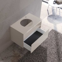 Тумба под раковину Keuco Stageline 32865 80 см, с подсветкой, розеткой и точкой зарядки USB и USB-C, кашемир