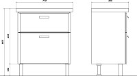 Мебель для ванной комнаты SanStar Gretta 70