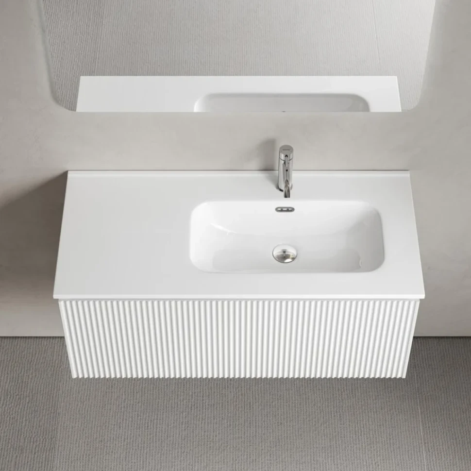 Тумба с раковиной Sancos Snob R 1.0 100 R bianco