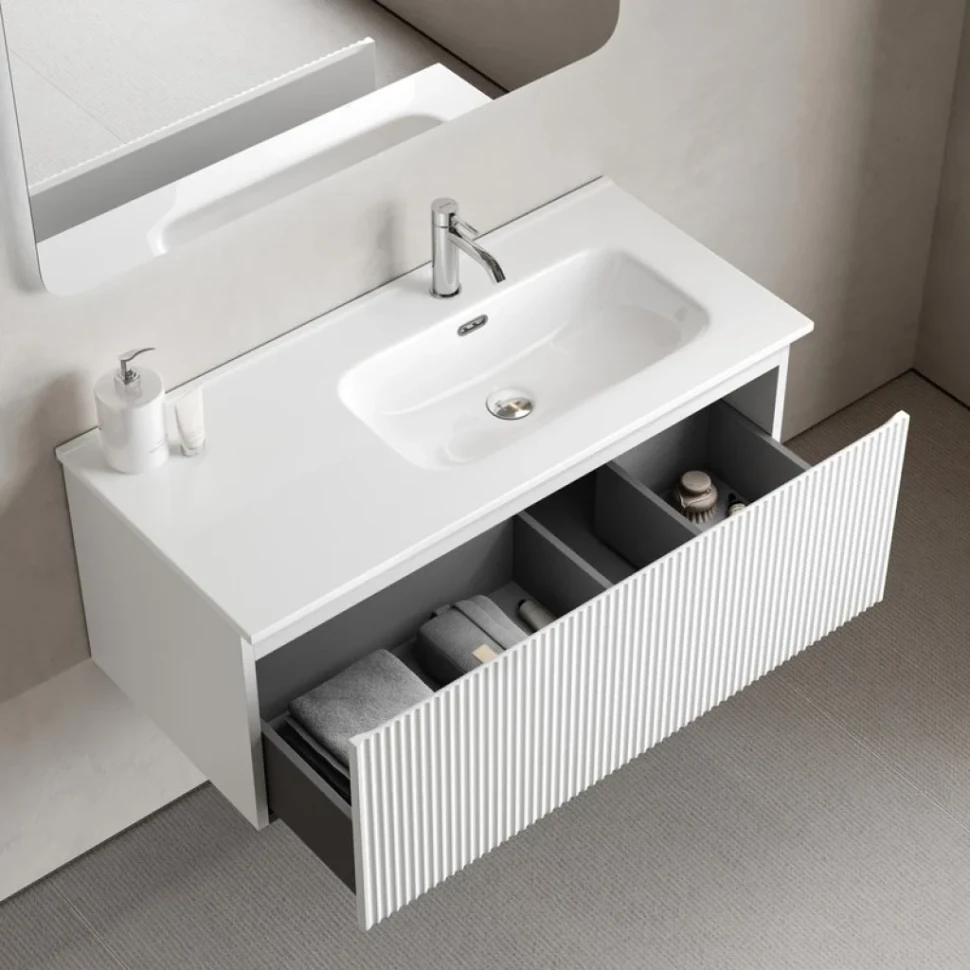 Тумба с раковиной Sancos Snob R 1.0 100 R bianco