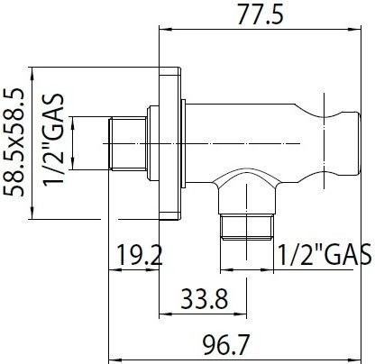 Шланговое подключение Bossini CB3000.073 с держателем для душа, черный