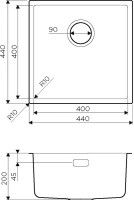 Комплект Мойка Omoikiri TADZAVA 44-U/I-Ultra + Измельчитель Nagare 750