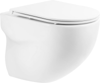 Комплект Унитаз подвесной BelBagno Onda BB066CHR безободковый, крышка BB870SC, инсталляция BB002-80 с кнопкой BB005-PR-CHROME