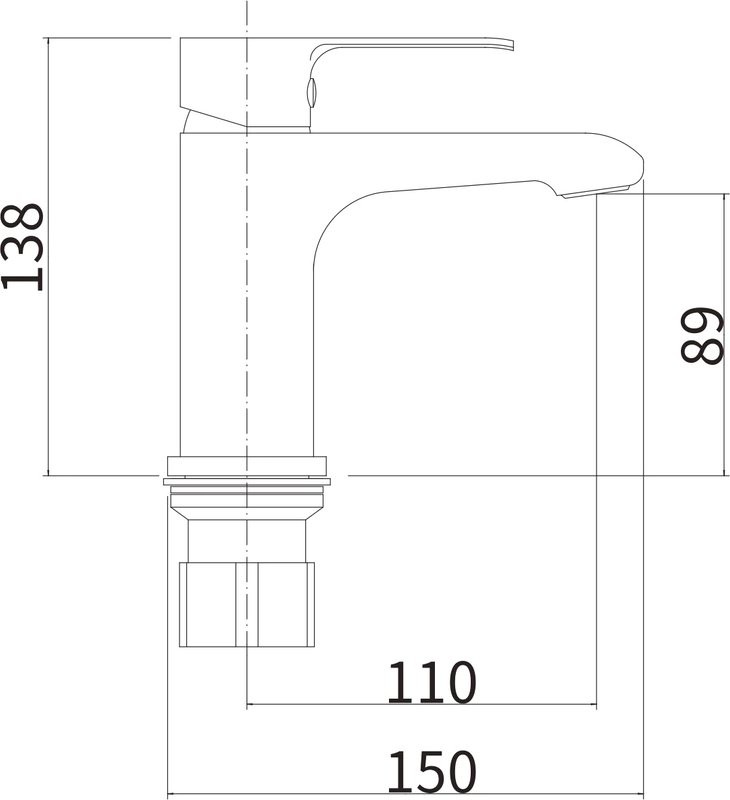 Смеситель для раковины Fashun A1082-7 черный, хром