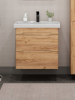 Тумба с раковиной SanStar Diva 60 подвесная, Gold Kraft, раковина Фостер 60