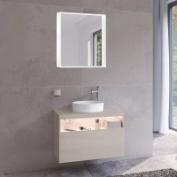 Мебель для ванной комнаты Keuco Stageline 32865 80 см, с подсветкой, розеткой и точкой зарядки USB и USB-C, кашемир