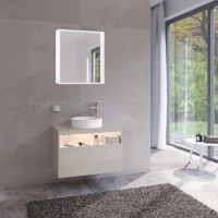 Мебель для ванной комнаты Keuco Stageline 32865 80 см, с подсветкой, розеткой и точкой зарядки USB и USB-C, кашемир