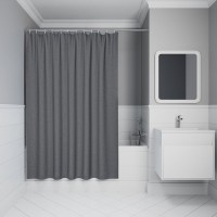 Штора для ванной IDDIS Decor DL03P18i11 180х200, серая