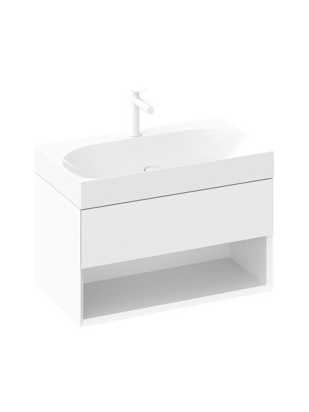 Тумба с раковиной Ravak Lite SD 80 глянцевая белая, раковина Lite XJX01280005