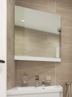 Угловой зеркальный шкаф Ravak 10° 55 L глянцевое белое