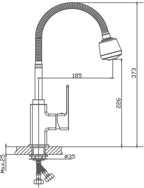 Смеситель для кухни Haiba HB615 HB73615