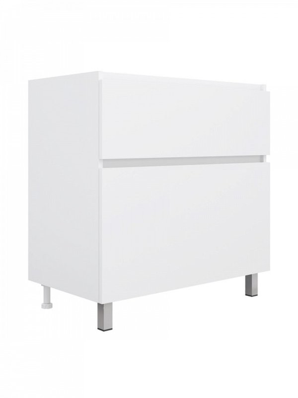 Тумба под раковину без столешницы Teymi Laina 80 напольная, матовая белая