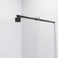 Душевая перегородка Niagara Nova NG-683-80 BLACK 80x195 профиль черный, стекло прозрачное