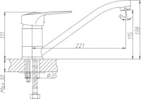 Смеситель для кухни Haiba HB04 HB4204