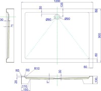 Поддон для душа Royal Bath HP RB9120HP с сифоном