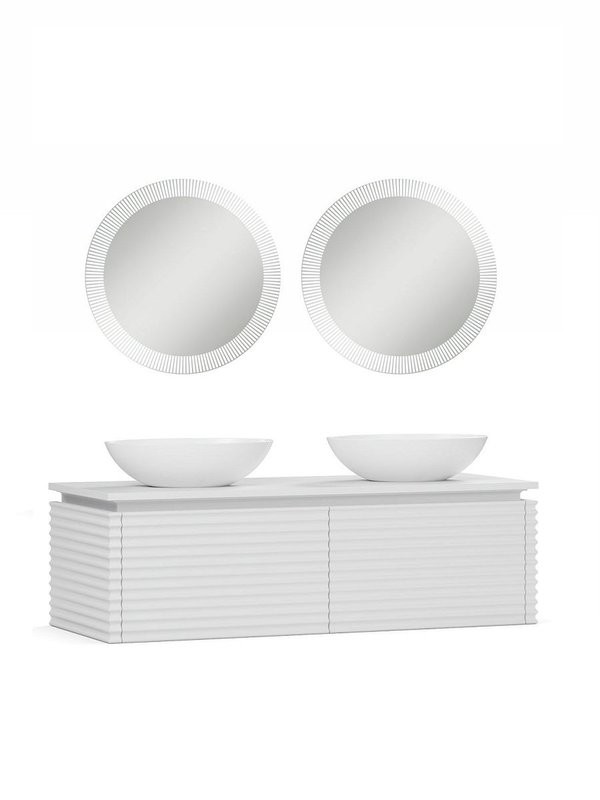 Тумба под умывальник Дубай НП 128 Белый матовый (18)