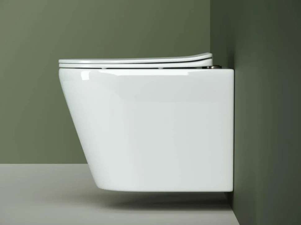 Комплект Унитаз подвесной Ceramicanova Highlight Rimless CN1804 с микролифтом, безободковый + Инсталляция TECE Base 9400413 4 в 1 с кнопкой смыва