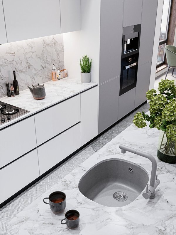 Мойка кухонная Emar Quartz EMQ-1560.P барит