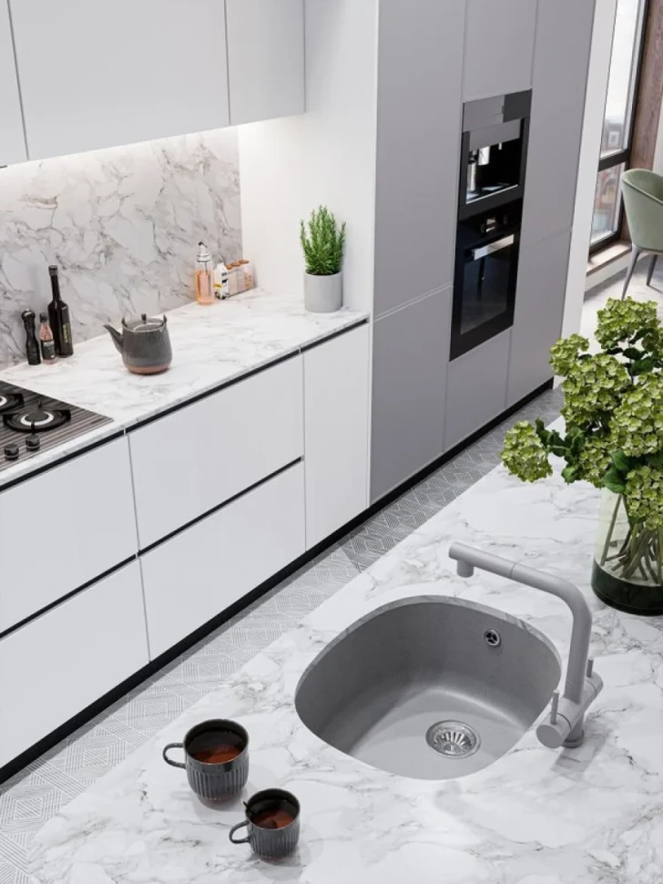 Мойка кухонная Emar Quartz EMQ-1560.P барит